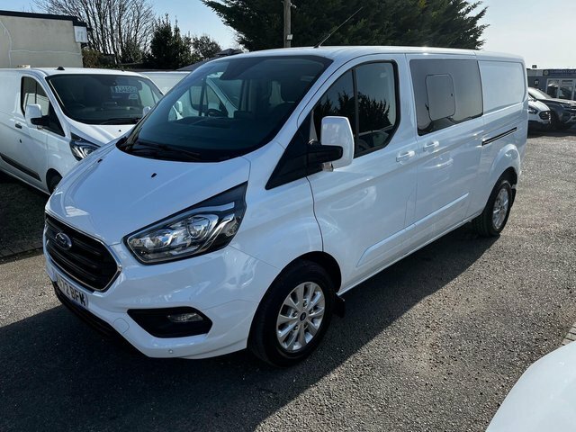 Ford Transit Custom 2.0 300 Ecoblue Limited Crew Van L2 H1 Euro 6 S S MA72BFM White #4
