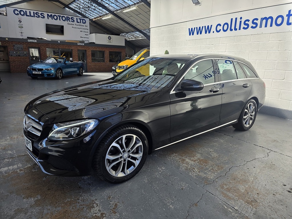 Mercedes-Benz C Class 2.1 C220d Sport Estate G-tronic Euro 6 KO66XPT Black #4