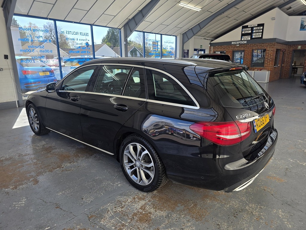 Mercedes-Benz C Class 2.1 C220d Sport Estate G-tronic Euro 6 KO66XPT Black #5
