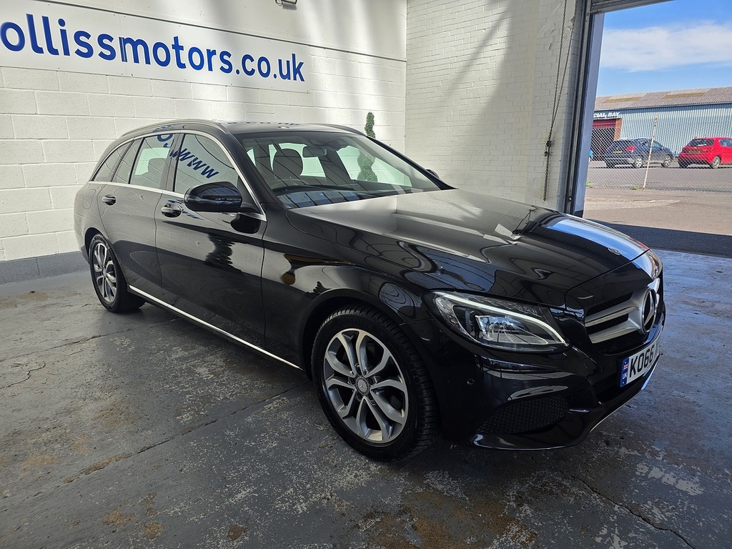 Mercedes-Benz C Class 2.1 C220d Sport Estate G-tronic Euro 6 KO66XPT Black #3