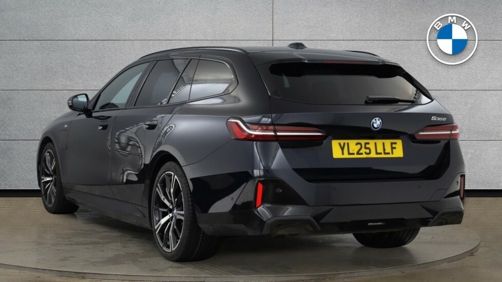 BMW 5 Series 530E M Sport Touring YL25LLF Black #2