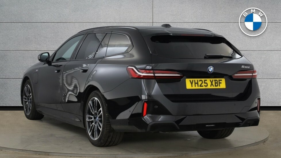BMW 5 Series 530E M Sport Touring Black #2