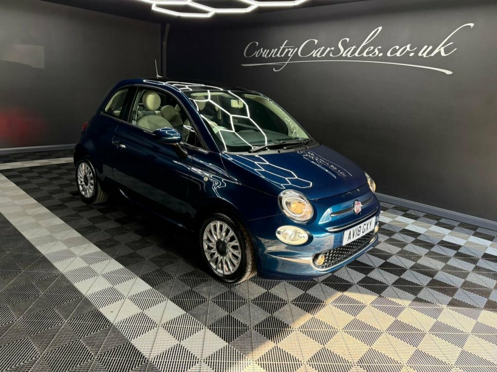 Fiat 500 1.2 Lounge Hatchback Euro 6 Ss AV18GXY Blue #2