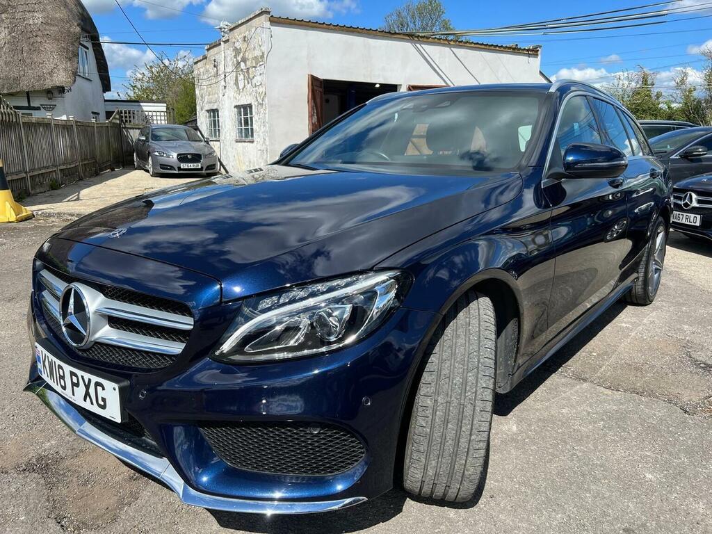 Mercedes-Benz C Class Estate 2.1 C220d Amg Line G-tronic 4Matic Euro 6 KW18PXG Blue #4