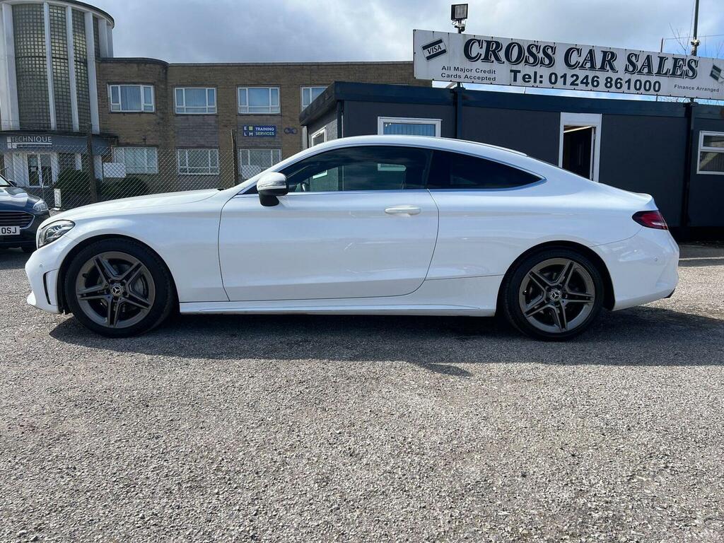 Mercedes-Benz C Class Coupe 1.5 C200 Mhev Amg Line G-tronic Euro 6 Ss WF68WMK White #6