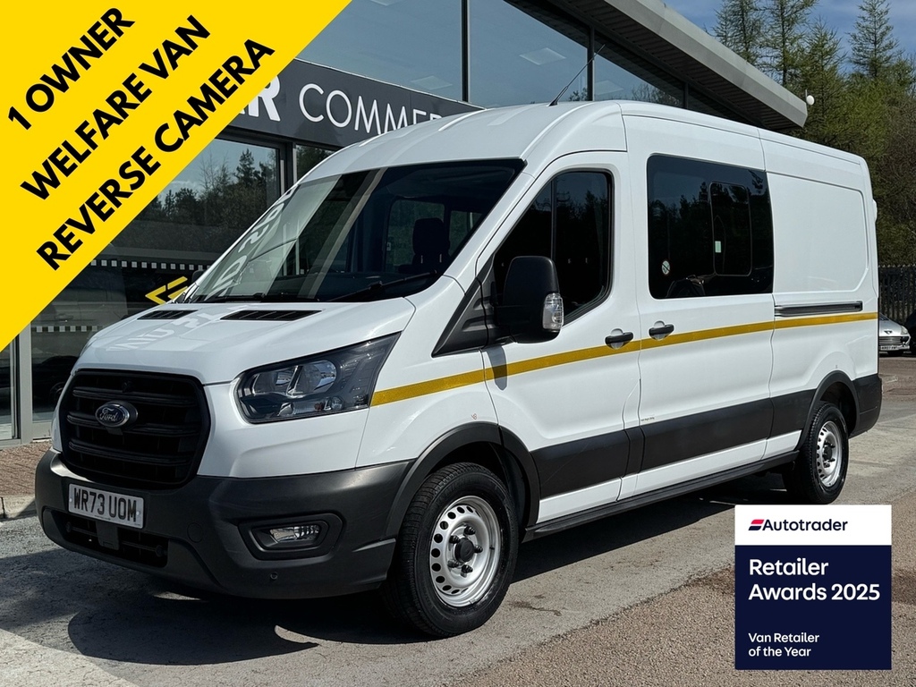 Ford Transit Custom 350 Ecoblue Leader 130Ps L3h2 Lwb Welfare Van With WR73UOM White