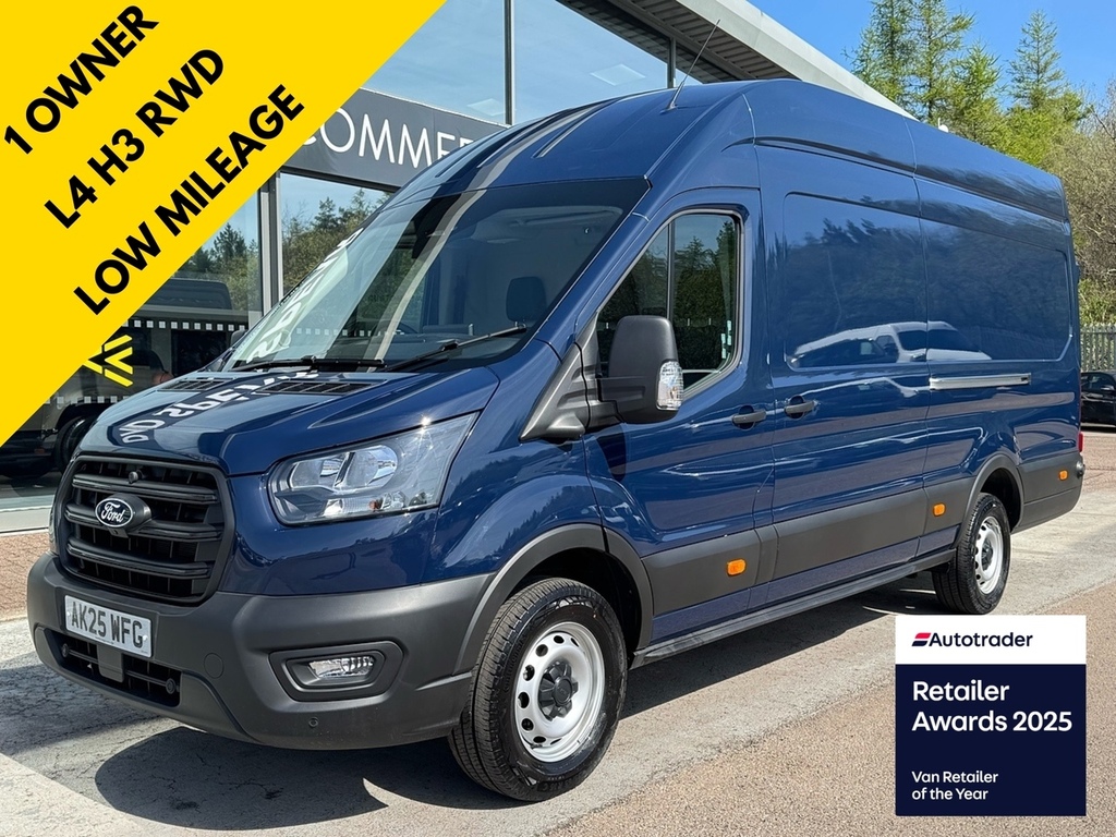 Ford Transit Custom 350 Ecoblue Leader 170Ps Rwd L4 H3 With Sat Nav, A Blue