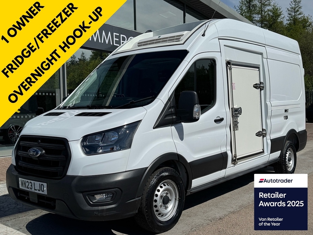 Ford Transit Custom 350 Fridge Van 130Ps L3h3 Freezer With Overnight H White