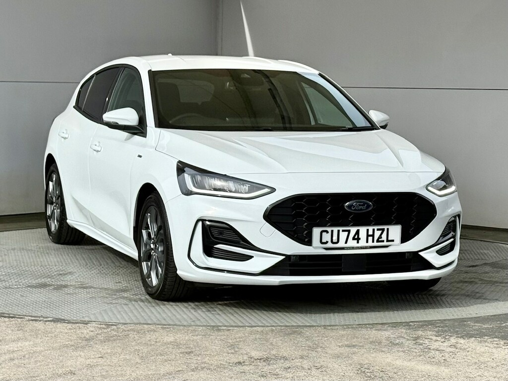 Ford Focus 1.0T Ecoboost St-line Hatchback Hybrid Dct CU74HZL White #2