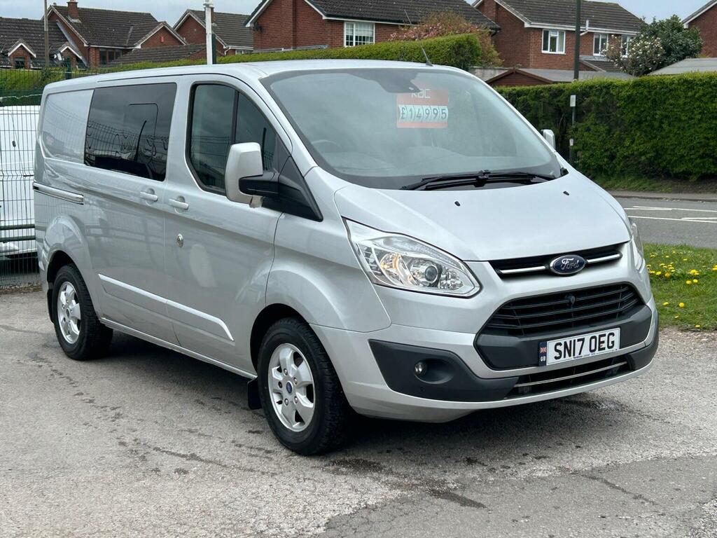 Ford Transit Custom 2.0 300 Ecoblue Limited Crew Van L1 H1 Euro 6 SN17OEG Silver #3