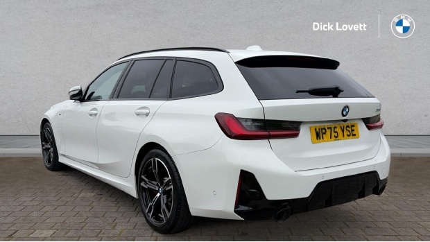 BMW 3 Series 320I M Sport Touring Euro 6 WP75YSE White #2
