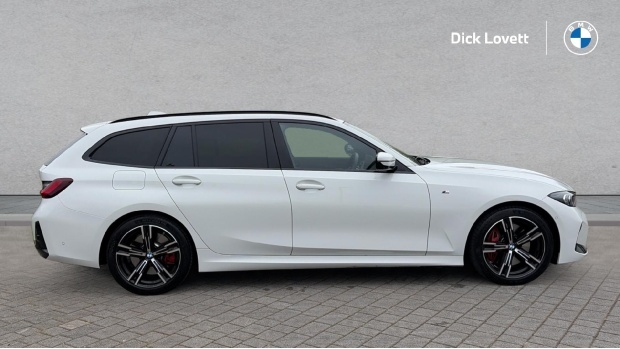 BMW 3 Series 320I M Sport Touring Euro 6 WP75YSE White #3