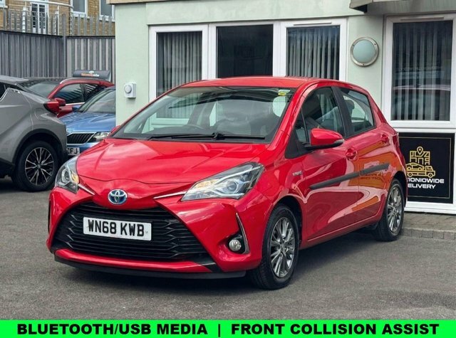 Toyota Yaris 1.5 Vvt-h Icon Hatchback Hybrid E-cvt E WN68KWB Red #3