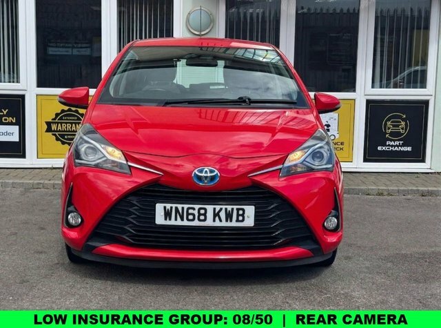 Toyota Yaris 1.5 Vvt-h Icon Hatchback Hybrid E-cvt E WN68KWB Red #2