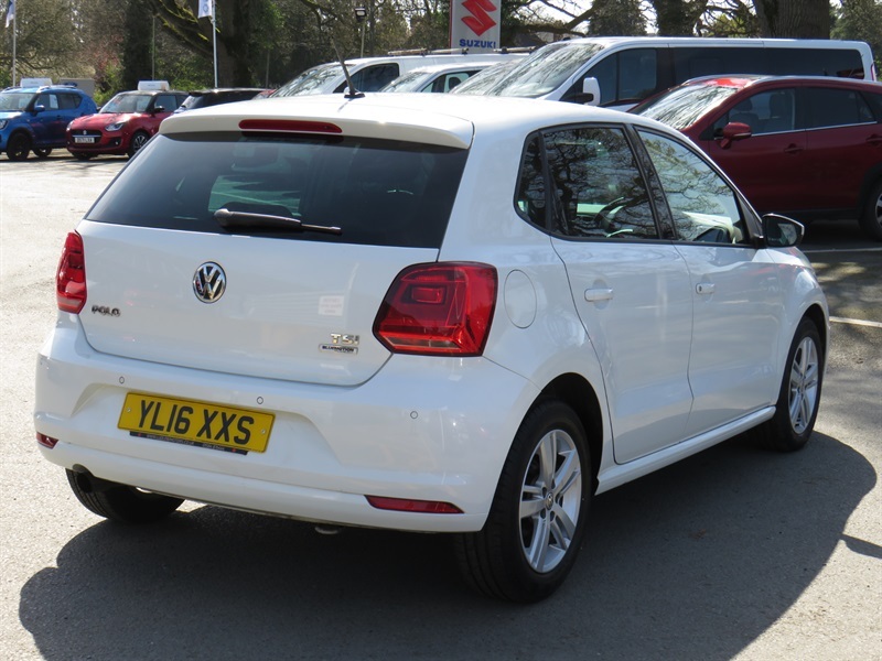 Volkswagen Polo 1.2 Tsi Bluemotion Tech Match Hatchback YL16XXS White #4