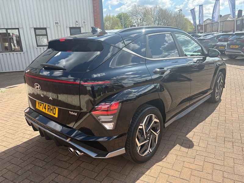 Hyundai Kona 1.6 H-gdi N Line S Suv Hybrid Dct Euro YP74RHO Black #3
