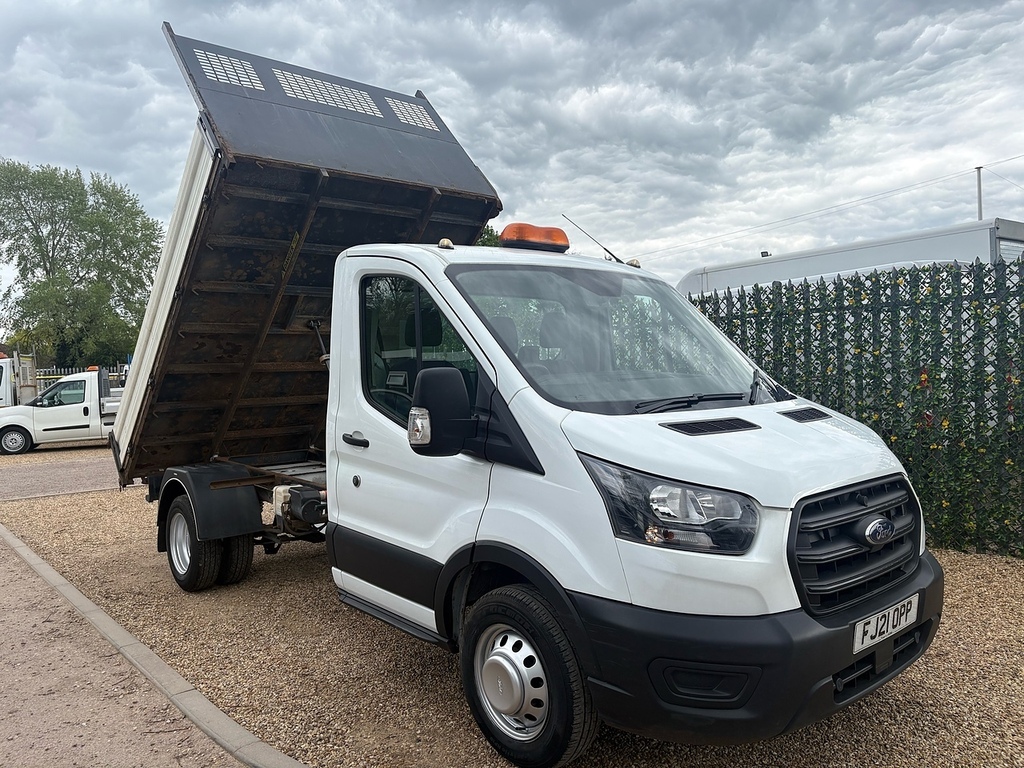 Ford Transit Custom 350 2.0 Ecoblue Leader Mwb Tipper - White White