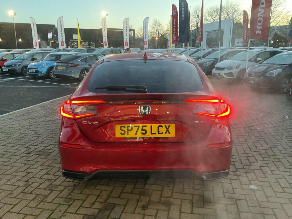 Honda Civic 2.0 H I-mmd Elegance Ecvt Euro 6 Ss SP75LCX Red #6