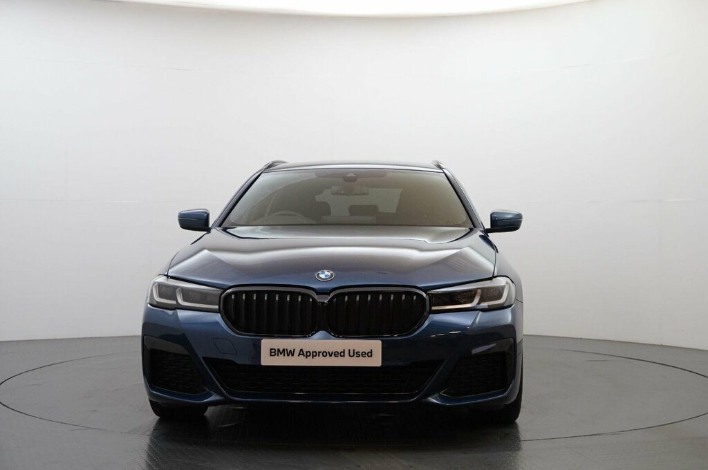 BMW 5 Series 520D M Sport Touring SN73AJP Blue #2