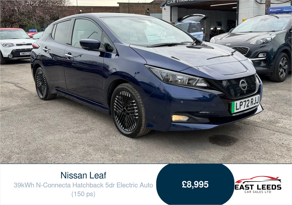 Nissan Leaf 39Kwh N-connecta Hatchback 150 Blue