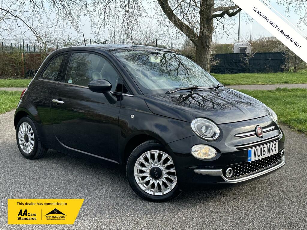 Fiat 500 1.2 Lounge Hatchback Euro 6 S S Black