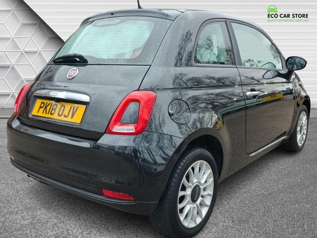 Fiat 500 1.2 Eco Pop Star Hatchback Euro PK18OJV Black #3