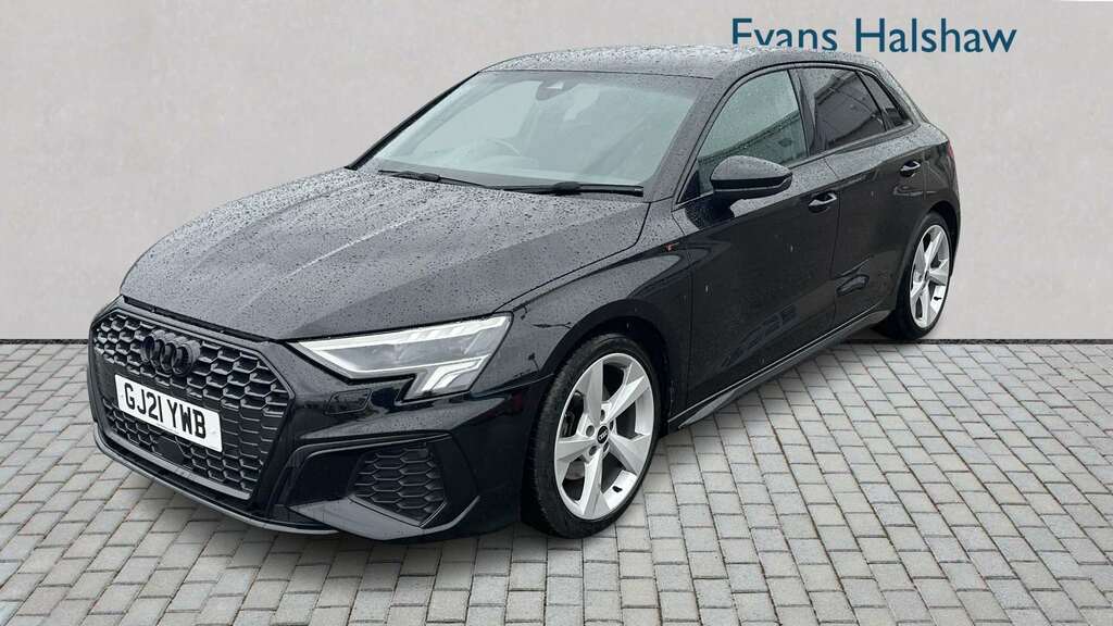 Audi A3 35 Tfsi S Line S Tronic 2021 GJ21YWB Black #3