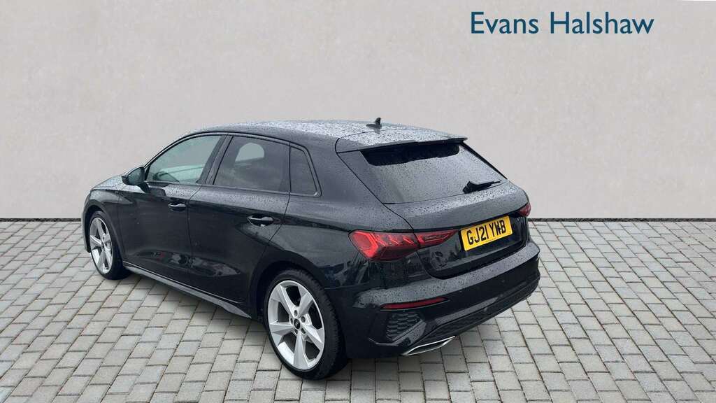 Audi A3 35 Tfsi S Line S Tronic 2021 GJ21YWB Black #4