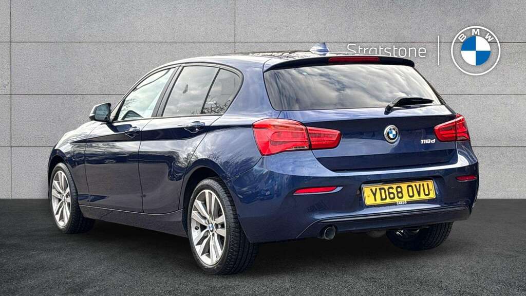 BMW 1 Series 118D Sport Navservotronic 2018 YD68OVU Blue #2
