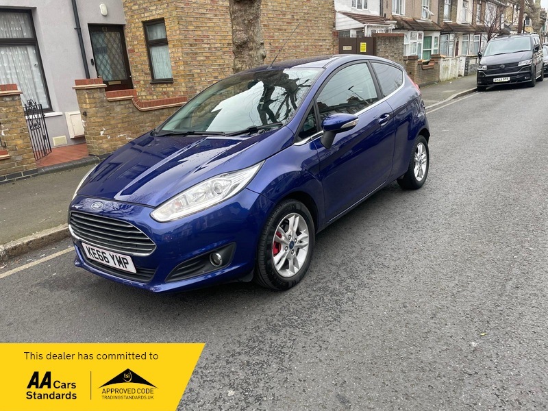 Ford Fiesta 1.0T Ecoboost Zetec Hatchback KE66YMP Blue #4