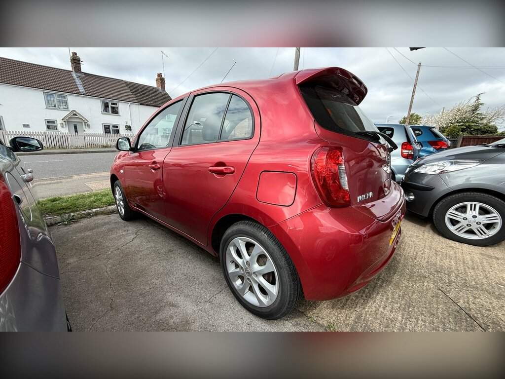 Nissan Micra 1.2 Acenta Hatchback Cvt Euro 5 80 Ps Red #3