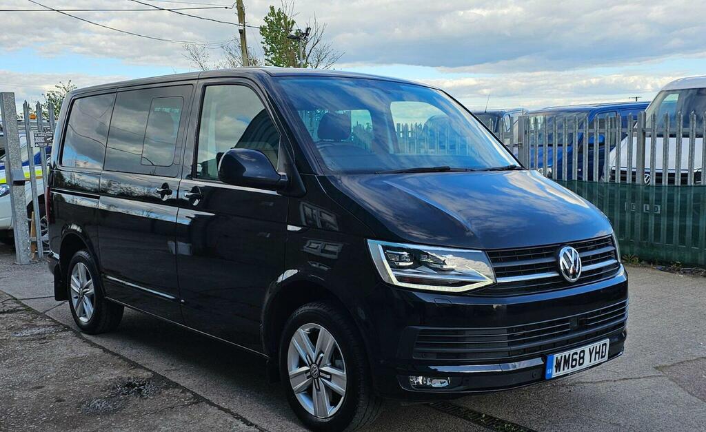 Volkswagen Transporter Combi Van 2.0 Tdi T32 Bluemotion Tech Highline Kom WM68YHD Black #6