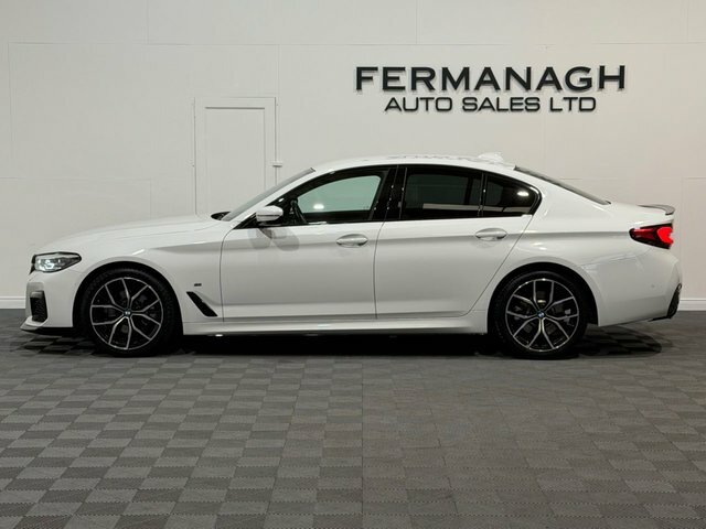 BMW 5 Series 2.0 520D Mht M Sport Saloon Hybrid Step HV72NFN White #5