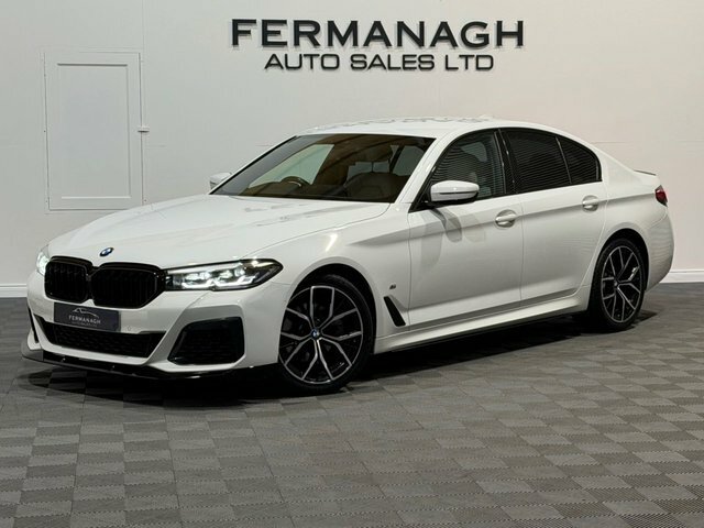 BMW 5 Series 2.0 520D Mht M Sport Saloon Hybrid Step HV72NFN White #4
