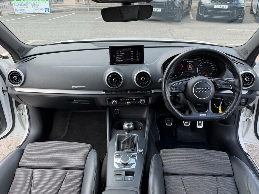 Audi A3 Hatchback 2.0 Tdi Black Edition Sportback Euro 6 YA18CVX White #2