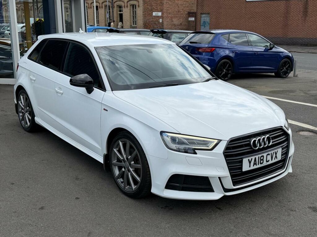 Audi A3 Hatchback 2.0 Tdi Black Edition Sportback Euro 6 YA18CVX White #4