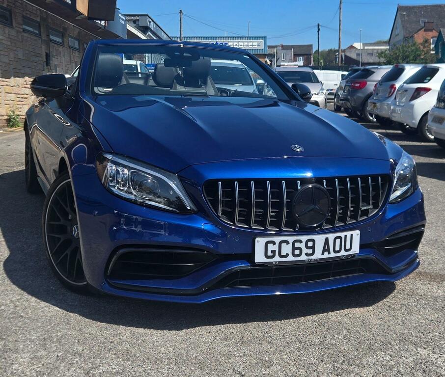 Mercedes-Benz C Class 4.0 C63 V8 Biturbo Amg Premium Plus Cabriolet GC69AOU Blue #2