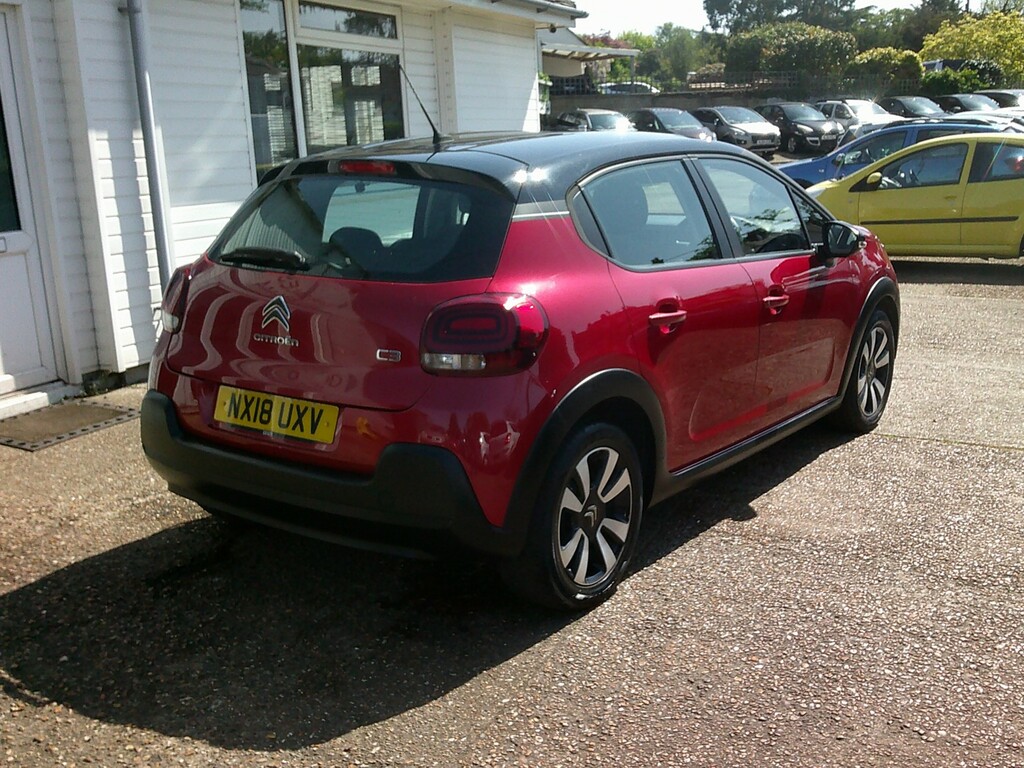 Citroen C3 Hatchback 1.6 Bluehdi Feel 2018 NX18UXV Red #2