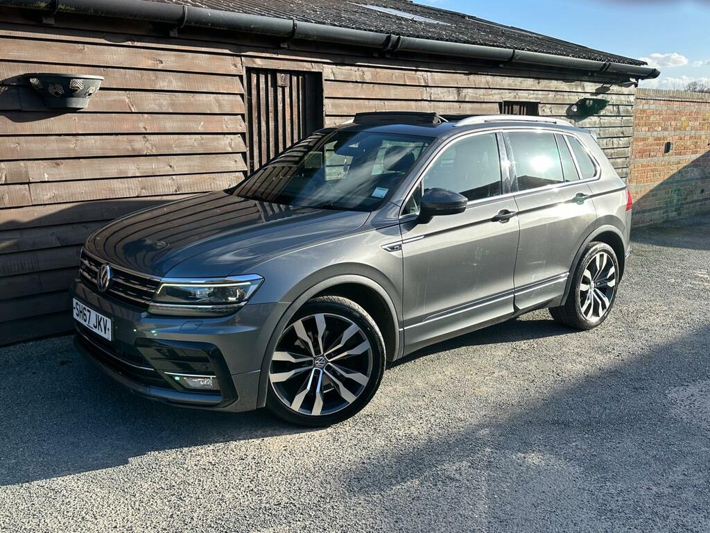 Volkswagen Tiguan 2.0 Tdi R-line Dsg 4Motion Euro 6 Ss SH67JKV Grey #2