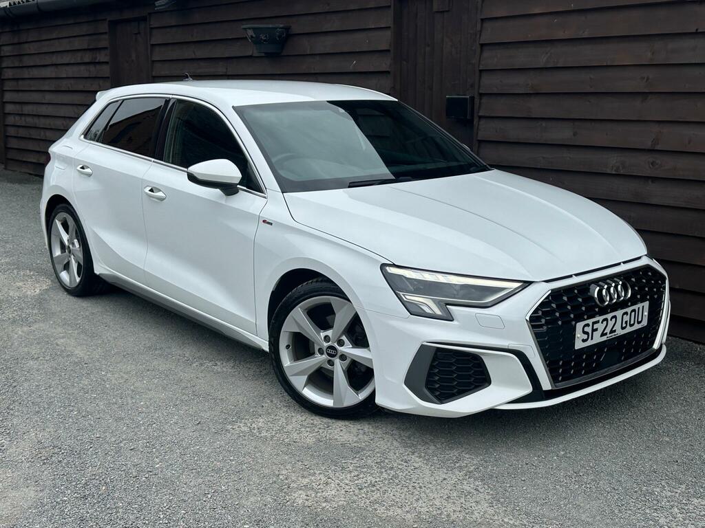 Audi A3 2.0 Tdi 35 S Line Sportback S Tronic Euro 6 Ss White