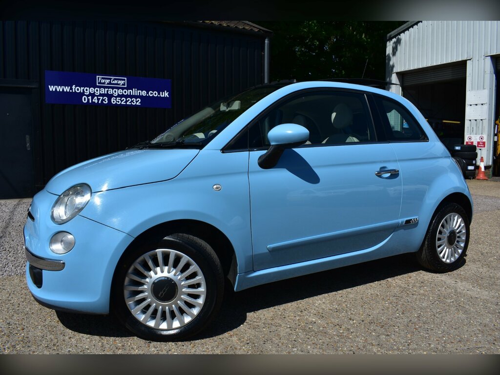 Fiat 500 1.2 Lounge Hatchback Euro 5 Ss Blue