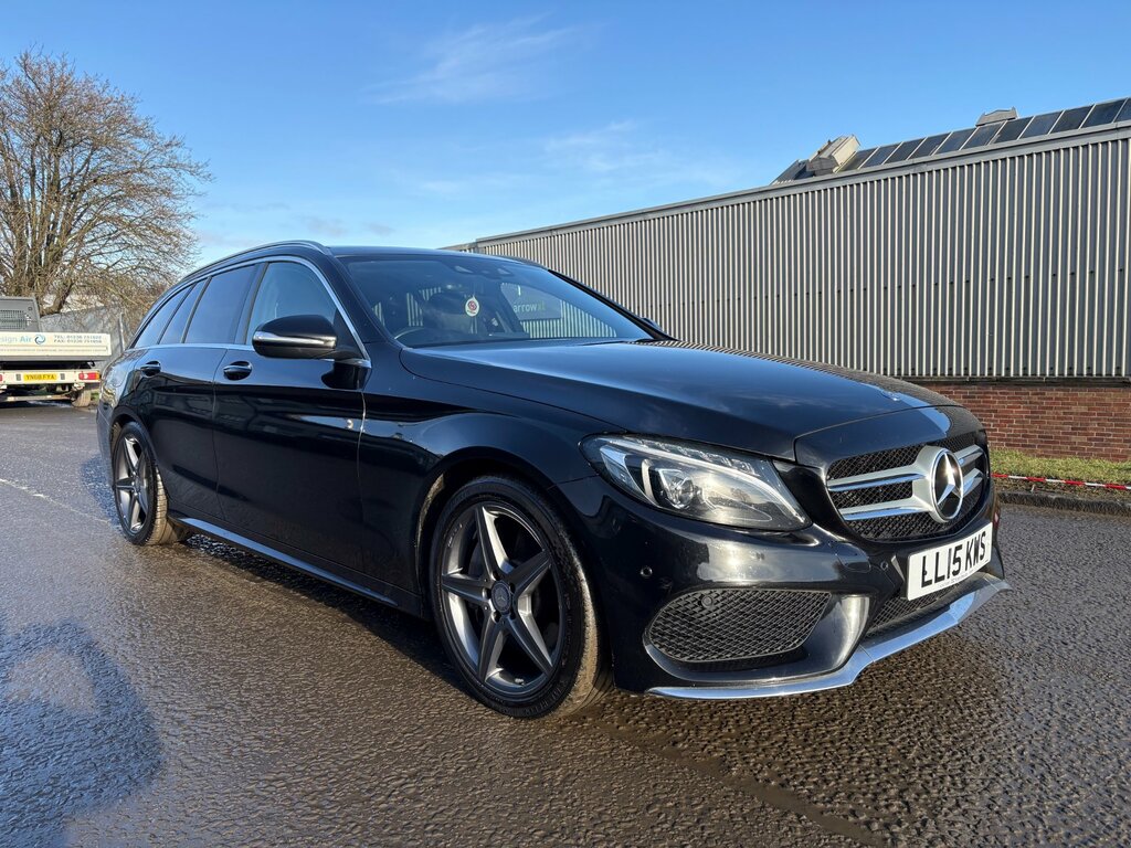 Mercedes-Benz C Class 2.1 C300h Bluetec Amg Line Estate Hybri Black