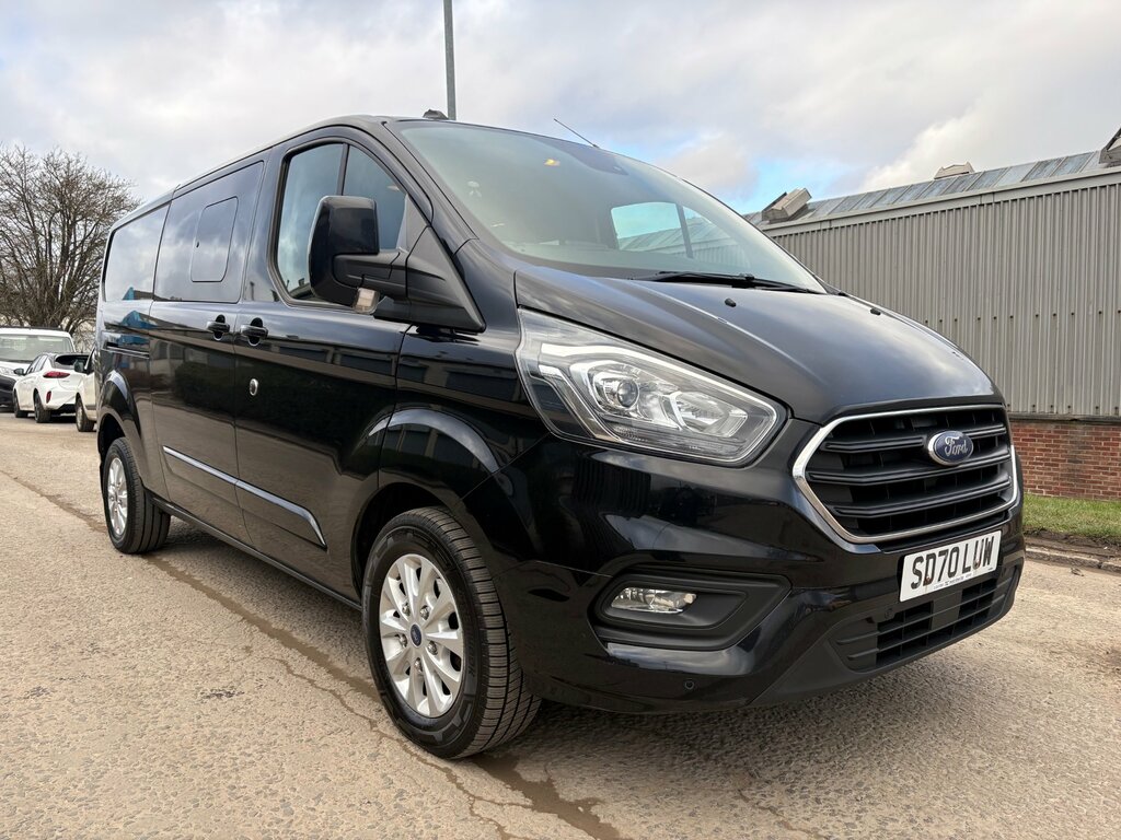 Ford Transit Custom 2.0 300 Ecoblue Limited Crew Van Double Cab Di Black