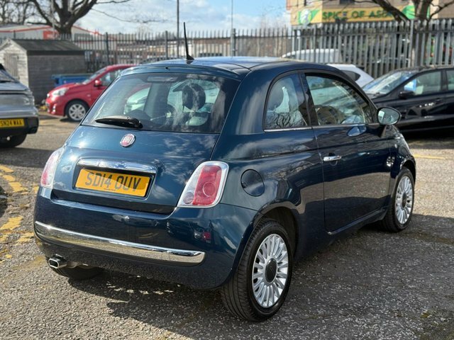 Fiat 500 1.2 Lounge Hatchback Euro 6 S S SD14OUV Blue #4