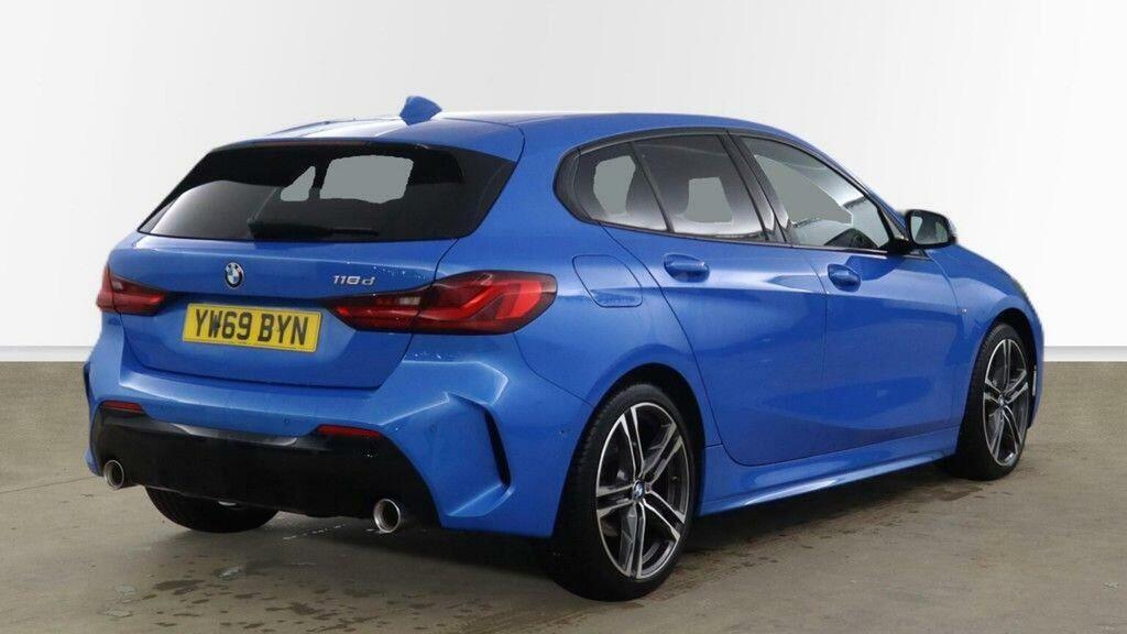 BMW 1 Series Hatchback 2.0 118D M Sport Euro 6 Ss YW69BYN Blue #4