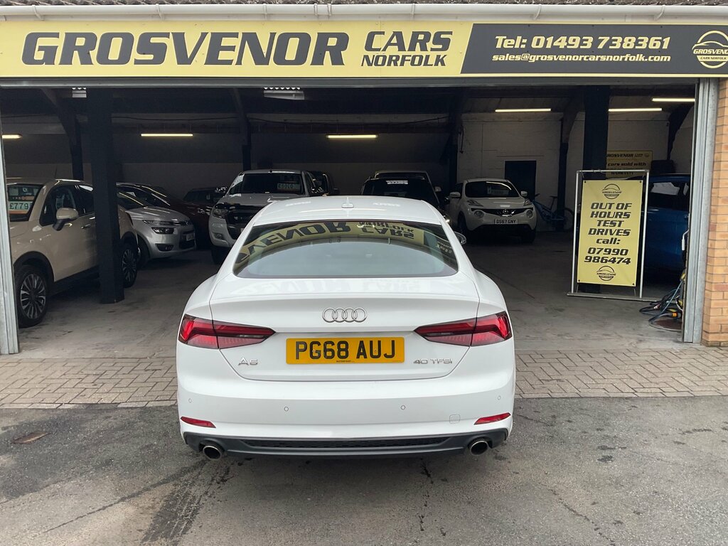 Audi A5 2.0 Tfsi 40 S Line Sportback S Tronic E PG68AUJ White #6