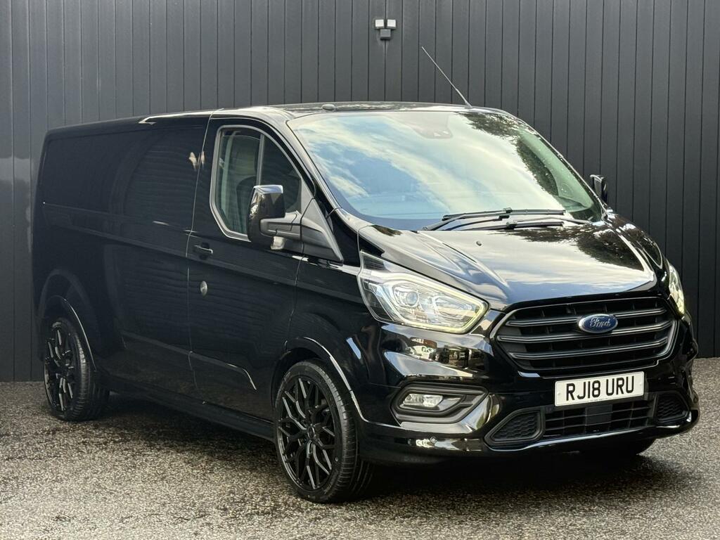 Ford Transit Custom 2.0 170Ps Sport Ecoblue Panel Van Swb L2 H1 Euro 6 RJ18URU Black #4