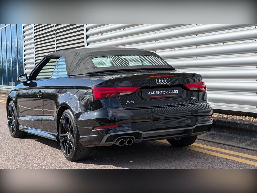 Audi A3 Cabriolet 2.0 Tdi S Line S Tronic Euro 6 Ss Black #2