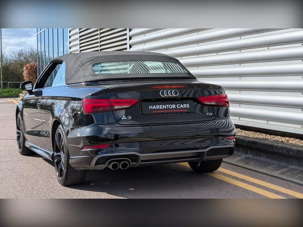 Audi A3 Cabriolet 2.0 Tdi S Line S Tronic Euro 6 Ss Black #5