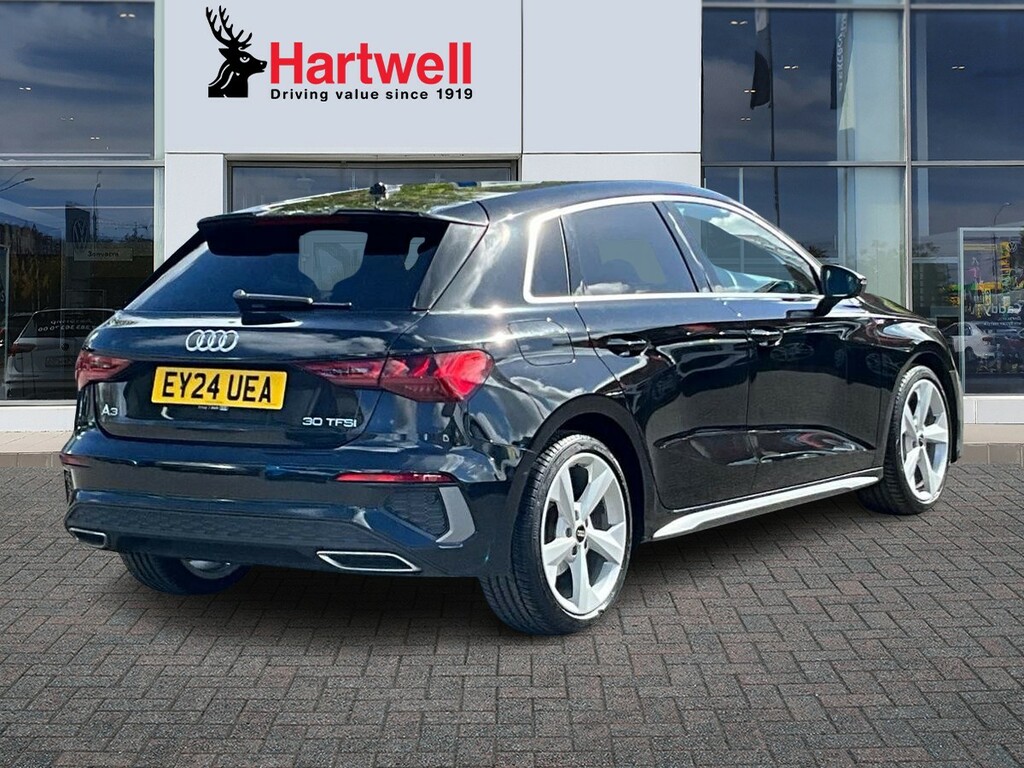 Audi A3 1.0 Tfsi 30 S Line Sportback S Tronic E EY24UEA Black #3